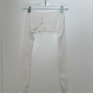 Forever 21 White Long Sleeve Crop Top